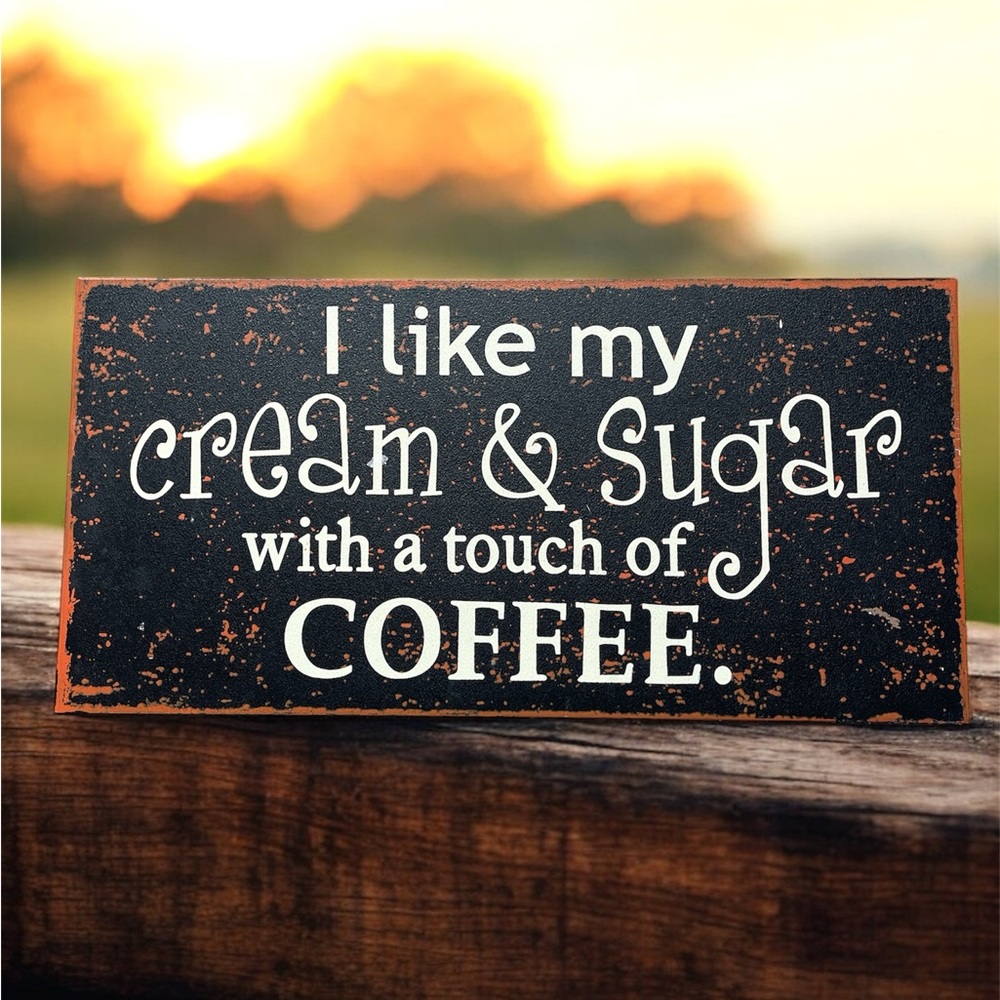 Black and White Coffee Sign